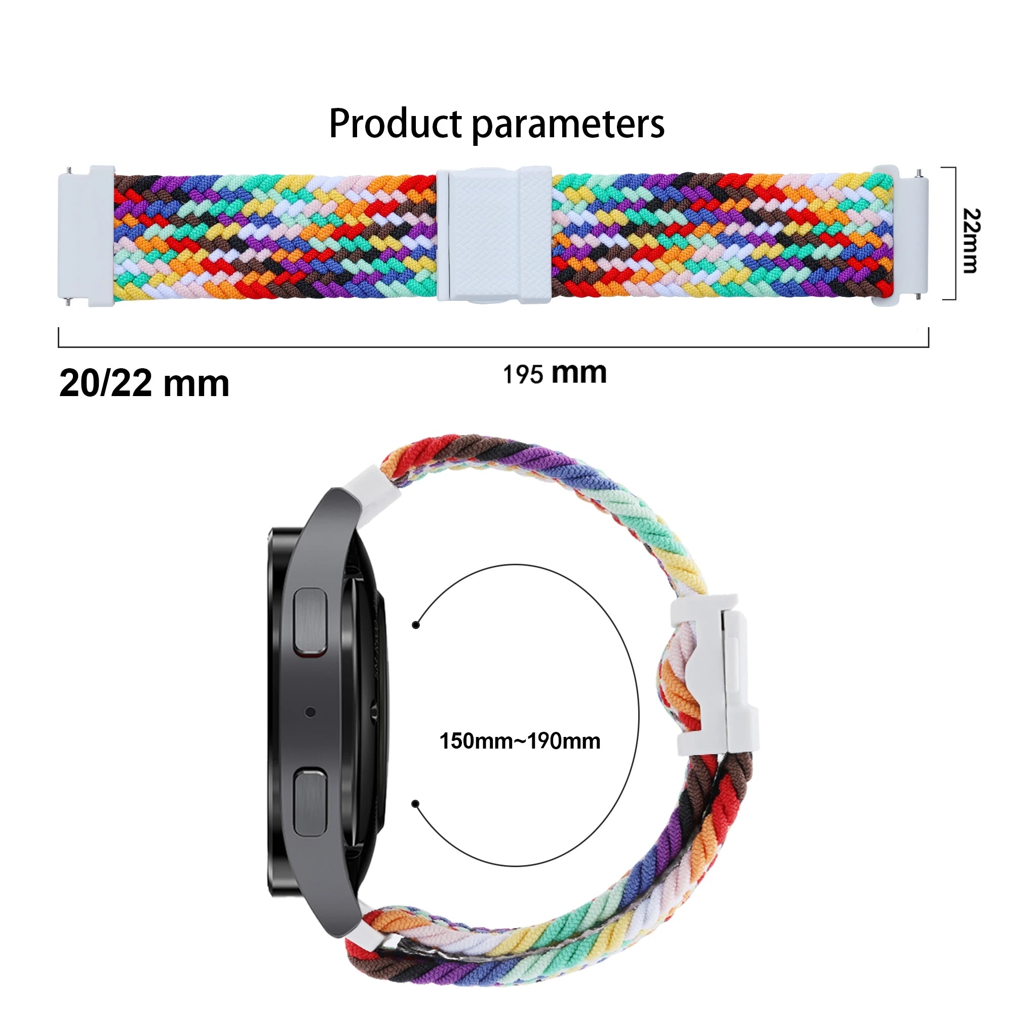 For Samsung Galaxy Watch3 41mm Garmin Forerunner 645 Huawei Watch GT 2 42mm Watch Strap 20mm Nylon Band For Samsung Galaxy Watch3 41mm Garmin Forerunner 645 Huawei Watch GT 2 42mm Watch Strap 20mm Nylon Band
